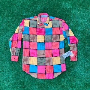 Vintage 80s Le Caviar Cocktail Shirt Women’s Small